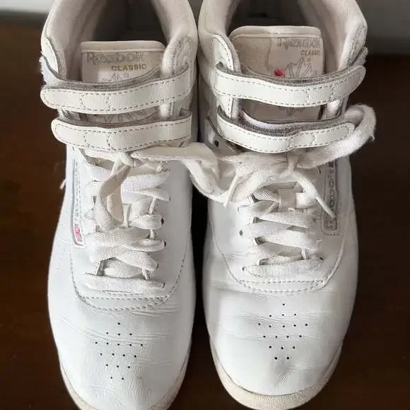 Reebok Freestyle Hi High Top Sneakers White Women's Size 7 - Picture 5 of 5